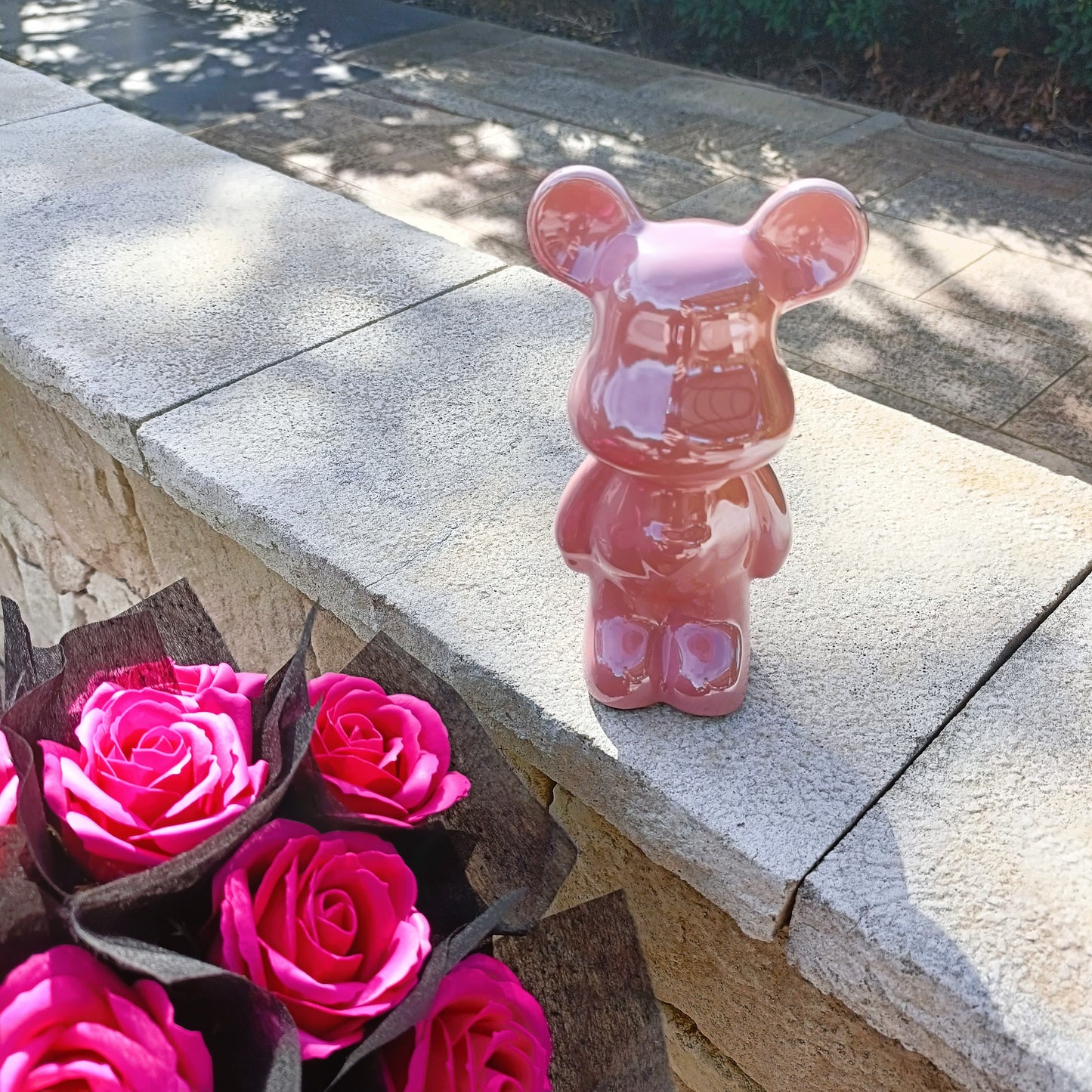 Ceramic Love Heart Bear Ornament