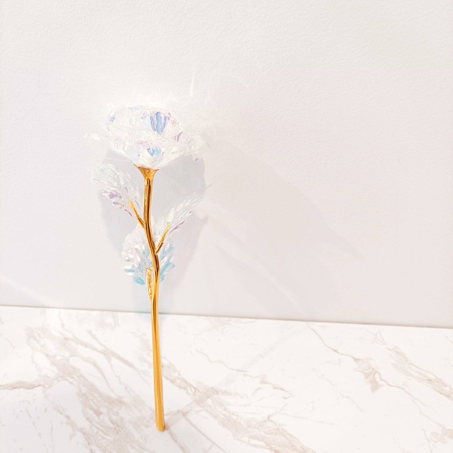 White Sparkle Single Rose