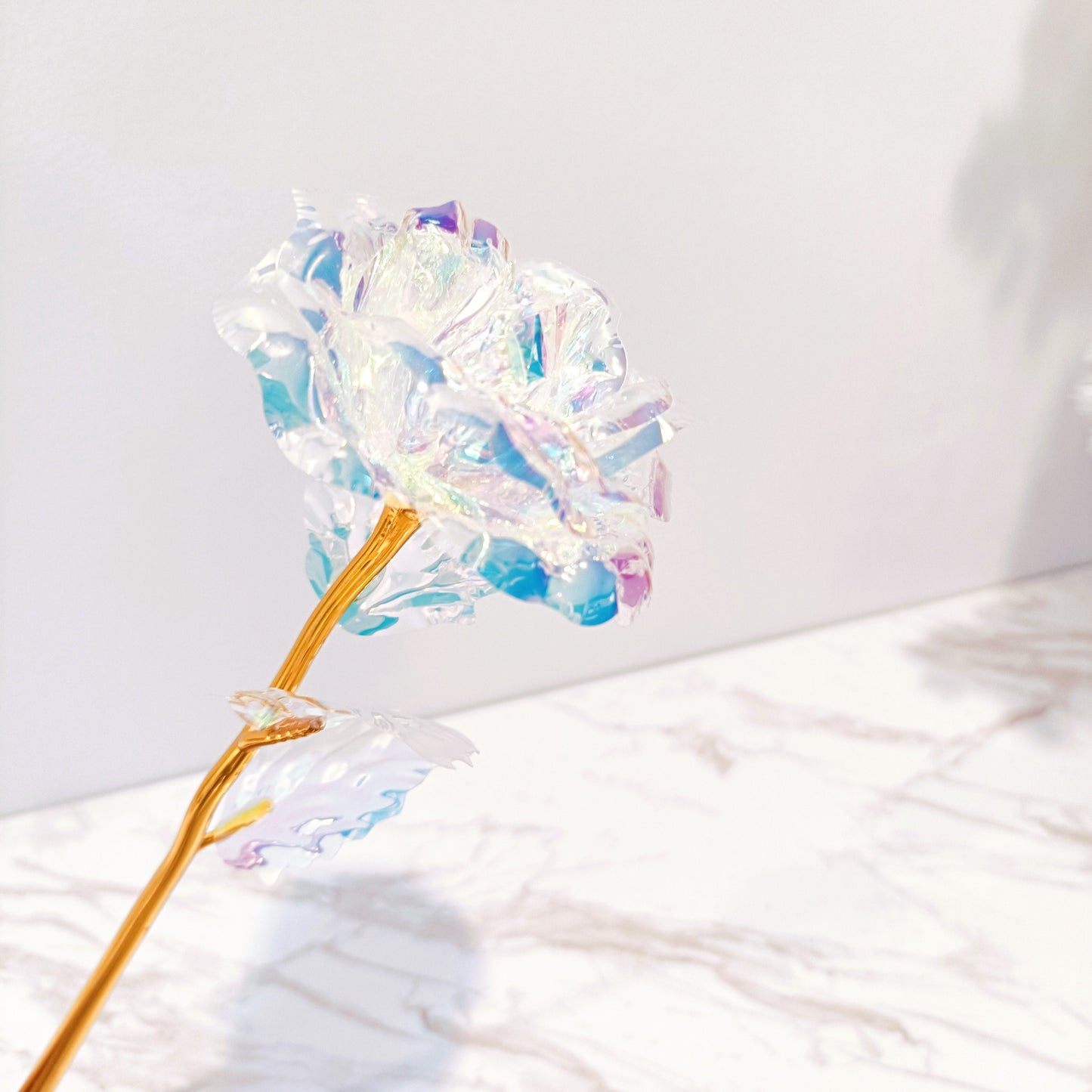 White Sparkle Single Rose
