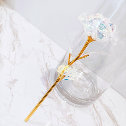 White Sparkle Single Rose