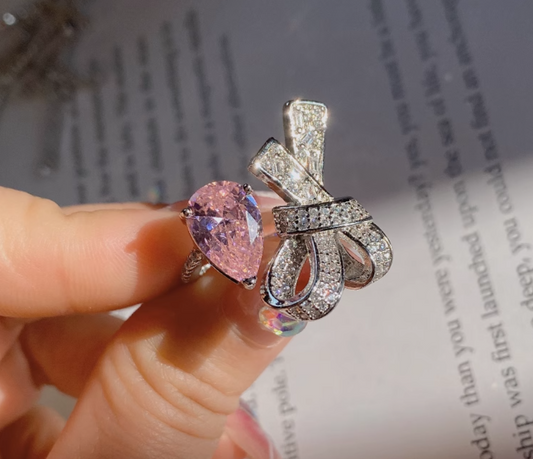Lana Bow Tie Pink Ring