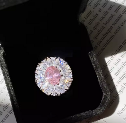 Oval Pear Halo Grand Ring
