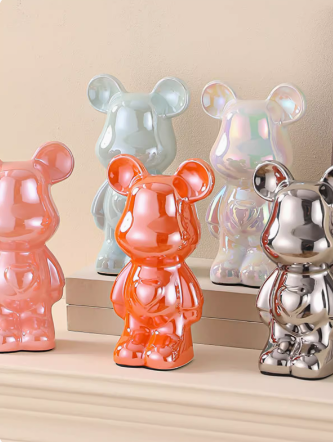 Ceramic Love Heart Bear Ornament